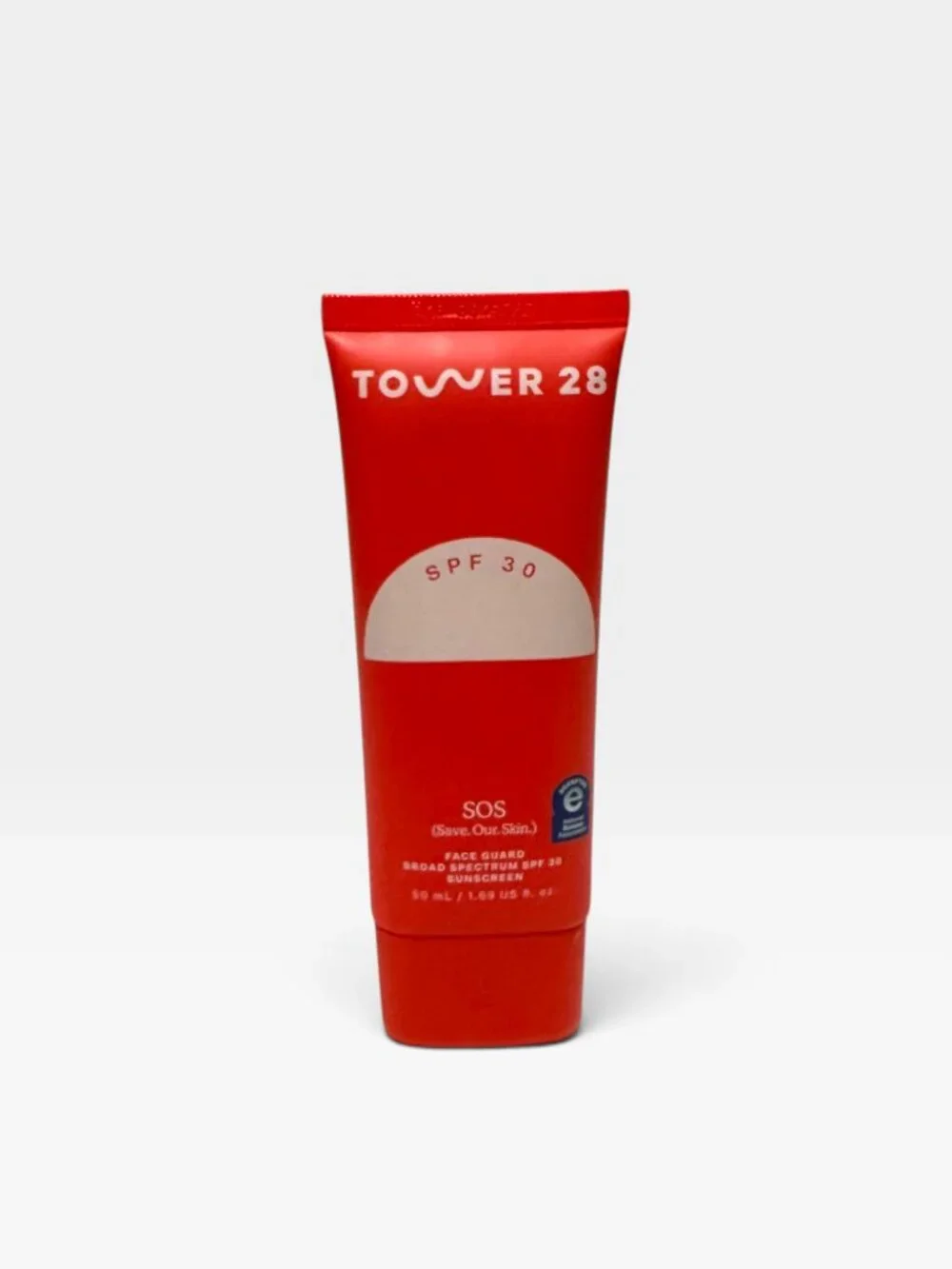 ☀️Tower 28 Beauty- SOS FaceGuard SPF 30 Mineral Sunscreen - 50ml Full Size - NIB - Picture 1 of 6